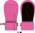 Gloves/Snow Mittens for Girls _ Brugi (waterproof: 3000 mm)  Art. Y146SGT (1)