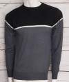 Men's sweater in soft and comfortable yarn, rounded neck and contrasting inserts _ Brugi  Art. CV4U986 (1)
