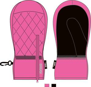 Gloves/Snow Mittens for Girls _ Brugi (waterproof: 3000 mm) - Art. Y146SGT