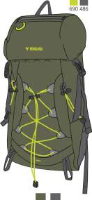 Trekking Backpack 25 Liters _ BRUGI - Art. ZG1R242