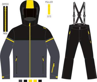 Boy's Ski Suit _ Brugi (waterproof: 3000 mm, breathability: 3000 g/m2/24h) - Art. JS4QMQF
