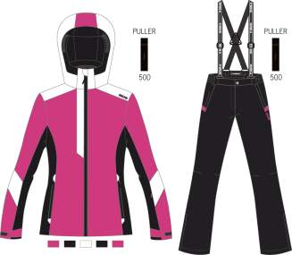 Girl's Ski Suit _ Brugi (Waterproof: 3000 mm, Breathability: 3000 gr/mq/24h) - Art. JE25QAS