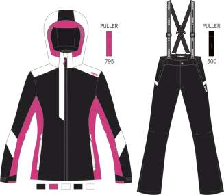 Girl's Ski Suit _ Brugi (Waterproof: 3000 mm, Breathability: 3000 gr/mq/24h) - Art. JE25QAU