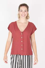 Linen Blend Shirt | Women _ Brugi - Art. CG5N330