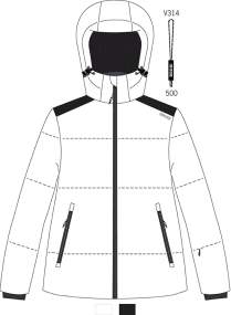 Women's Ski Jacket _ Brugi (Waterproofness: 5000 mm, Breathability: 5000 gr/m2/24h) - Art. AH2H4C1