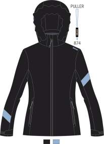Women's Ski Jacket _ Brugi (Waterproofness: 5000 mm, Breathability: 5000 gr/m2/24h) - Art. AH2ISN1