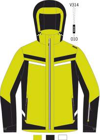Men's Ski Jacket _ Brugi (Waterproofness: 3000 mm, Breathability: 3000 gr/m2/24h) - Art. AK1EEQP