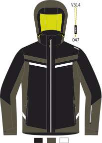 Men's Ski Jacket _ Brugi (Waterproofness: 3000 mm, Breathability: 3000 gr/m2/24h) - Art. AK1EQJZ