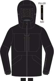 Men's Snowboard Jacket _ Brugi (Waterproof: 5000 mm, Breathability: 5000 gr/sq m/24h) - Art. AK1JE61