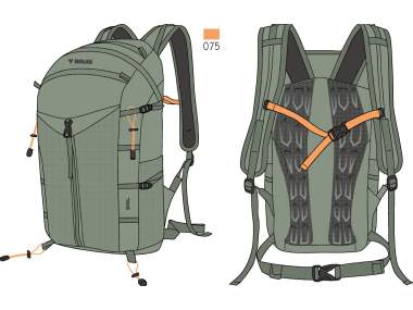 Trekking Backpack 25 Liters _ BRUGI - Art. ZG16177
