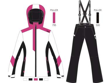 Girl's Ski Suit _ Brugi (Waterproof: 3000 mm, Breathability: 3000 gr/mq/24h) - Art. JE25QAR