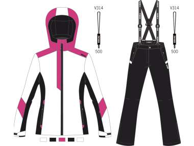 Women's Ski Suit _ Brugi (waterproof: 3000 mm, breathability: 3000 g/m2/24h) - Art. AG2DQAR