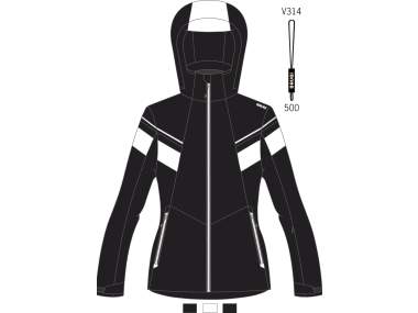 Women's Ski Jacket _ Brugi (Waterproof: 3000 mm, Breathability: 3000 gr/mq/24h) - Art. AG2C94R