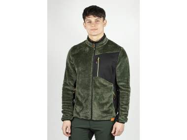 Men's Trekking Fleece in CORAL FLEECE (latest generation technical fabric, warmer and more breathable than classic fleece) _ Brugi - Art. NA4BQHS