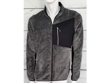 Men's Trekking Fleece in CORAL FLEECE (latest generation technical fabric, warmer and more breathable than classic fleece) _ Brugi - Art. NA4BE61