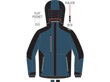 Men's Ski Jacket _ Brugi (Waterproof: 8000 mm, Breathability: 5000 gr/m2/24h) - Art. AI1K57D