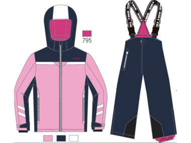 Baby Girls Ski Suit _ Brugi (Waterproof: 5000mm, Breathability 5000mm) - Art. YW4AQXH