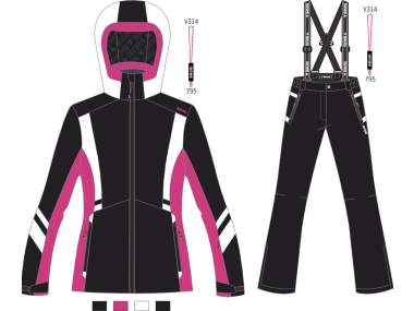 Women's Ski Suit _ Brugi (waterproof: 5000 mm, breathability: 5000 gr/mq/24h) - Art. AG2TMQ9