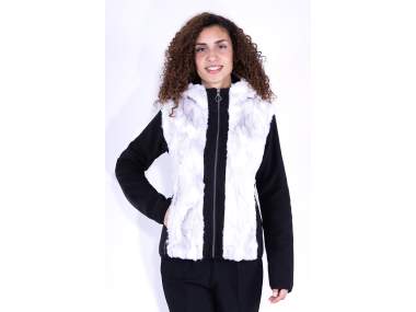 Faux Fur Sweatshirt | Women's _ Brugi - Art. AL1YG19