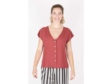 Linen Blend Shirt | Women _ Brugi - Art. CG5N330