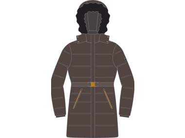 Long, quilted, waterproof coat | Women _ Brugi - Art. CY5I158