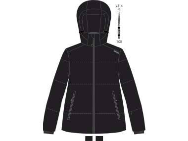 Women's Ski Jacket _ Brugi (Waterproofness: 5000 mm, Breathability: 5000 gr/m2/24h) - Art. AH2HE61