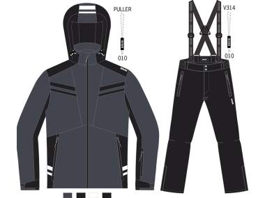 Men's Ski Suit _ Brugi (waterproofness: 3000 mm, breathability: 3000 gr/m2/24h) - Art. AK1FSDQ