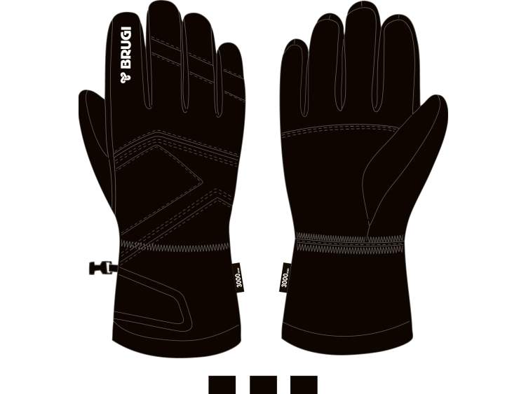 Ski Gloves for Boys _ Brugi (Waterproof: 3000 mm)  Art. JZ13Y45 (1)