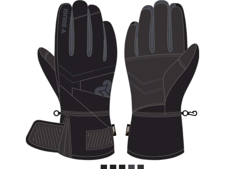 Men's Ski Gloves _ Brugi (Waterproof: 5000 mm)  Art. ZG4ZP1T (1)
