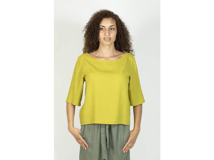 Women's "urban casual style" blouse (85% vi, 15% li) _ BRUGI  Art. CX56117 (1)