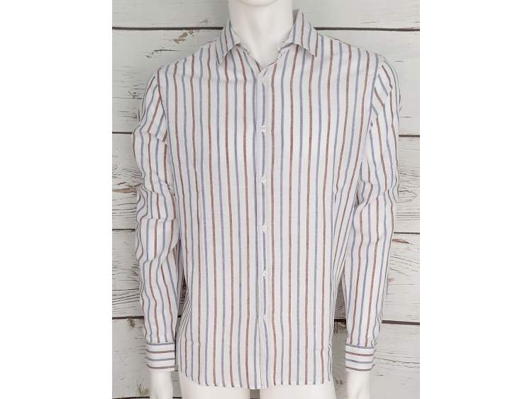 Men's Shirt (70% cotton, 30% linen) _ Brugi  Art. CQ4V141 (1)