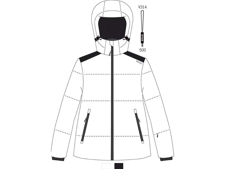 Women's Ski Jacket _ Brugi (Waterproofness: 5000 mm, Breathability: 5000 gr/m2/24h)  Art. AH2H4C1 (1)