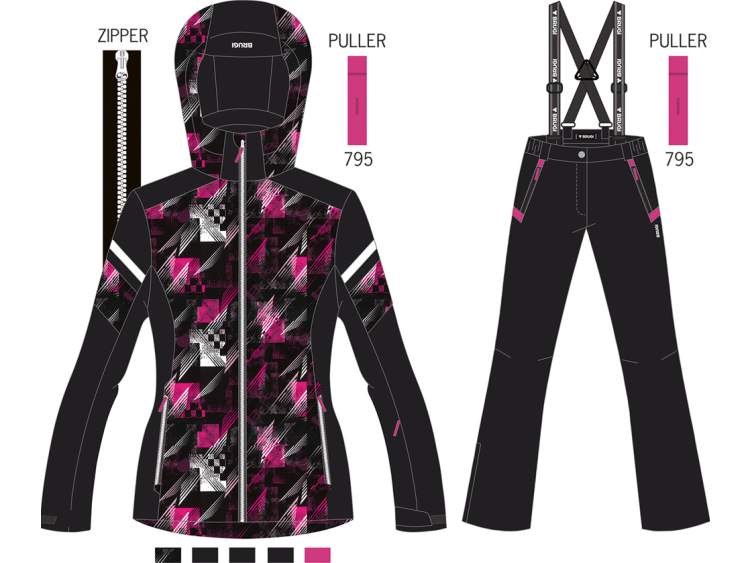 Girls' Ski Suit _ Brugi (Waterproof: 3000 mm Breathability: 3000 gr/m2/24h)  Art. J25BQX3 (1)