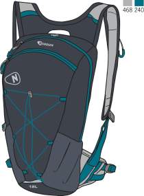 Zaino Trekking 12 litri _ NORDSEN - Art. Z63G489