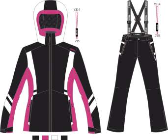 Completo Sci Donna _ Brugi (impermeabilità: 5000 mm, traspirabilità: 5000 gr/mq/24h) - Art. AG2TMQ9