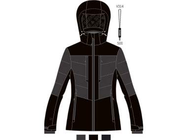 Giacca Sci Donna _ Brugi (Impermeabilità: 8000 mm, Traspirabilità: 5000 gr/mq/24h) - Art. AG2ZY45