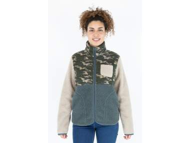 Giacca in pile teddy (effetto pelliccia orsacchiotto) | Donna _ Brugi - Art. NK2DTQE
