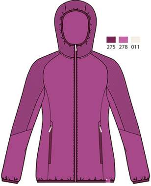 Felpa traspirante con morbida garzatura interna | Trekking Donna _ Brugi - Art. NL2A830