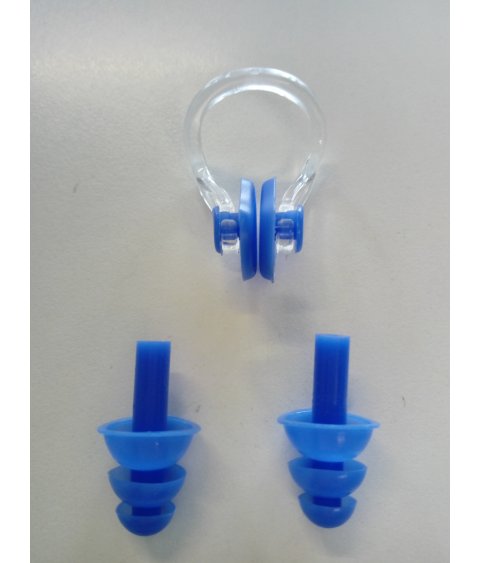 Tappi Per Orecchie Da Nuoto In Silicone Con Cordino Elastico – 3 Pezzi, Trasparenti/Blu, Taglia Unica - Foto 4