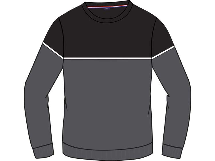 Maglione uomo in filato morbido e confortevole, collo arrotondato e inserti in contrasto _ Brugi  Art. CV4U986 (1)