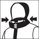 Cappuccio regolabile